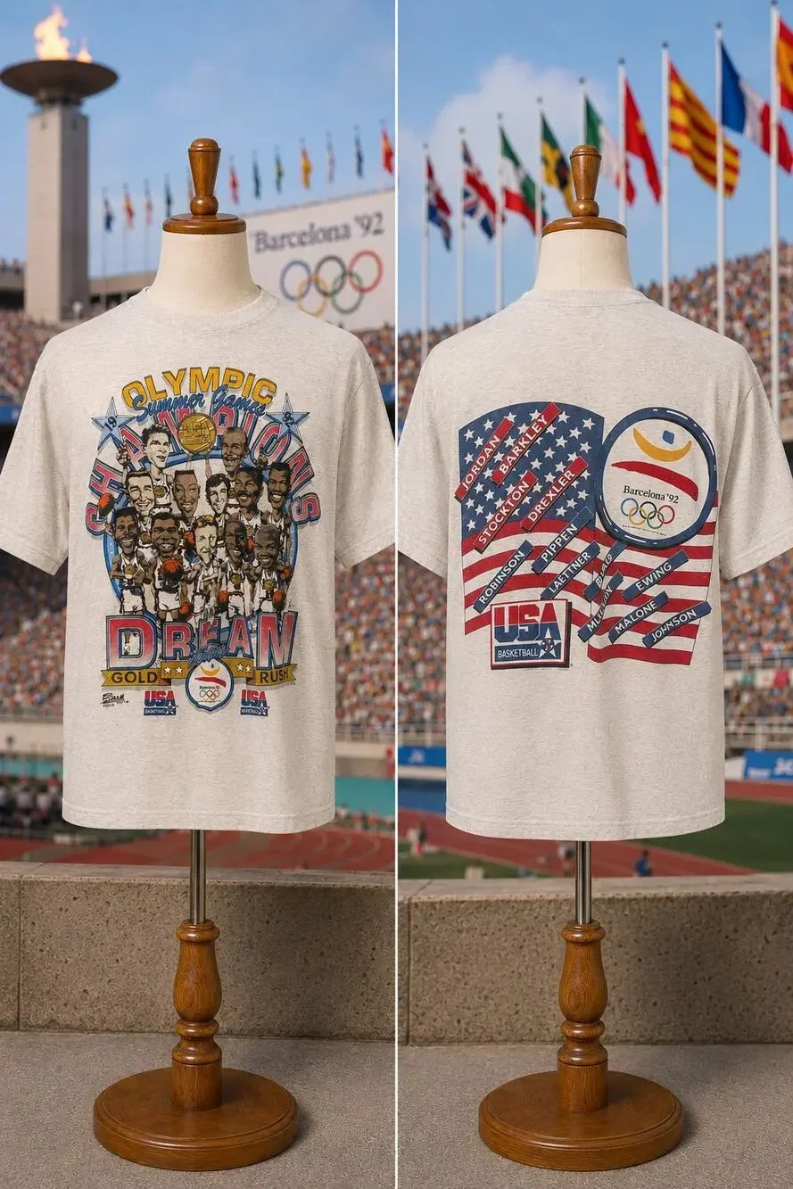 Vintage Salem Sportswear 1992 Dream Team Barcelona Olympics USA Tee XL